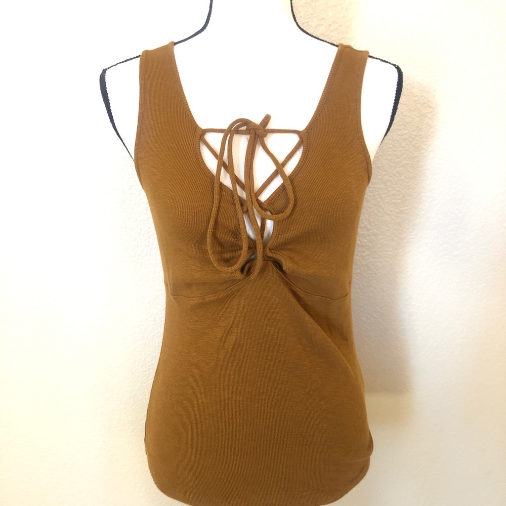 Free People Tie Up Tank Top